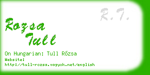 rozsa tull business card